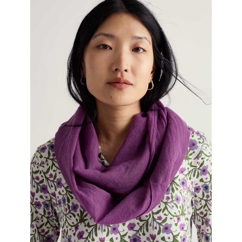 Seasalt Cornwall Pretty Useful Circle Scarf - Spring Heather image number 1
